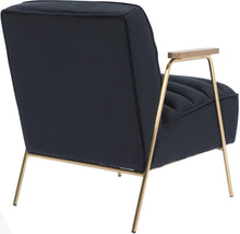 Load image into Gallery viewer, Woodford Black Velvet Accent Chair
