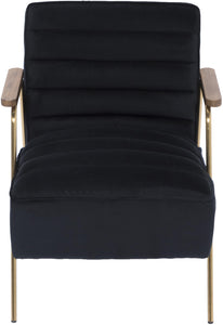 Woodford Black Velvet Accent Chair