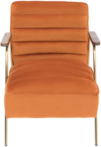 Woodford Orange Velvet Accent Chair