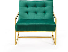 Load image into Gallery viewer, Pierre Green Velvet Accent Chair
