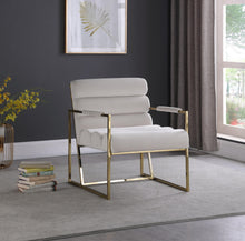 Load image into Gallery viewer, Wayne Cream Velvet Accent Chair
