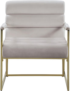 Wayne Cream Velvet Accent Chair