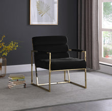 Load image into Gallery viewer, Wayne Black Velvet Accent Chair
