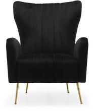 Load image into Gallery viewer, Opera Black Velvet Accent Chair
