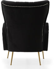 Load image into Gallery viewer, Opera Black Velvet Accent Chair
