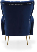 Load image into Gallery viewer, Opera Navy Velvet Accent Chair
