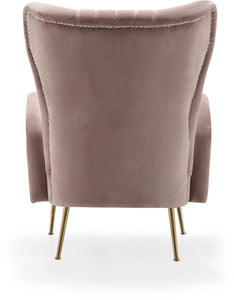 Opera Pink Velvet Accent Chair