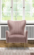 Load image into Gallery viewer, Opera Pink Velvet Accent Chair
