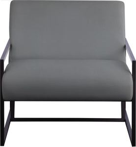 Industry Grey Faux Leather Accent Chair