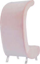 Load image into Gallery viewer, Crescent Pink Velvet Accent Chair
