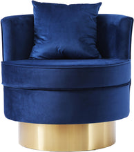 Load image into Gallery viewer, Kendra Navy Velvet Accent Chair
