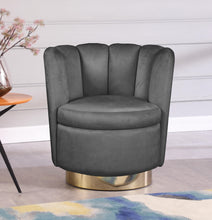 Load image into Gallery viewer, Lily Grey Velvet Accent Chair
