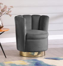 Load image into Gallery viewer, Lily Grey Velvet Accent Chair
