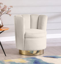 Load image into Gallery viewer, Lily Cream Velvet Accent Chair
