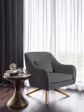 Load image into Gallery viewer, Paloma Grey Velvet Accent Chair
