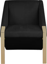 Load image into Gallery viewer, Rivet Black Velvet Accent Chair
