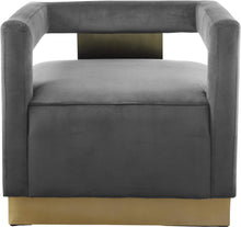 Load image into Gallery viewer, Armani Grey Velvet Accent Chair
