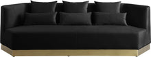 Load image into Gallery viewer, Marquis Black Velvet Sofa
