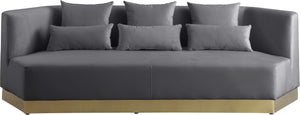 Marquis Grey Velvet Sofa