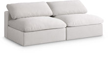 Load image into Gallery viewer, Serene Cream Linen Fabric Deluxe Cloud Modular Armless Sofa
