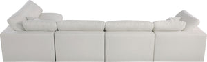 Serene Cream Linen Fabric Deluxe Cloud Modular Sectional