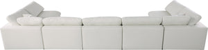 Serene Cream Linen Fabric Deluxe Cloud Modular Sectional