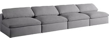 Load image into Gallery viewer, Serene Grey Linen Fabric Deluxe Cloud Modular Armless Sofa
