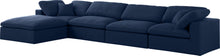 Load image into Gallery viewer, Serene Navy Linen Fabric Deluxe Cloud Modular Sectional
