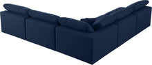 Load image into Gallery viewer, Serene Navy Linen Fabric Deluxe Cloud Modular Sectional
