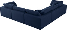 Load image into Gallery viewer, Serene Navy Linen Fabric Deluxe Cloud Modular Sectional
