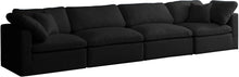 Load image into Gallery viewer, Plush Black Velvet Standard Cloud Modular Sofa
