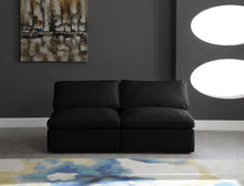 Load image into Gallery viewer, Plush Black Velvet Standard Cloud Modular Sofa
