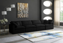 Load image into Gallery viewer, Plush Black Velvet Standard Cloud Modular Sofa
