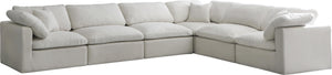 Plush Cream Velvet Standard Cloud Modular Sectional