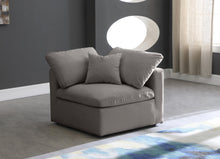 Load image into Gallery viewer, Plush Grey Velvet Standard Cloud Modular Corner Chair
