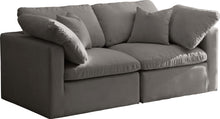 Load image into Gallery viewer, Plush Grey Velvet Standard Cloud Modular Sofa
