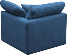 Load image into Gallery viewer, Plush Navy Velvet Standard Cloud Modular Corner Chair
