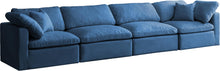 Load image into Gallery viewer, Plush Navy Velvet Standard Cloud Modular Sofa
