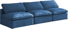 Load image into Gallery viewer, Plush Navy Velvet Standard Cloud Modular Sofa
