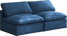 Load image into Gallery viewer, Plush Navy Velvet Standard Cloud Modular Sofa
