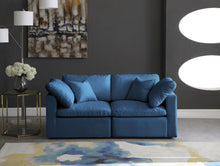 Load image into Gallery viewer, Plush Navy Velvet Standard Cloud Modular Sofa
