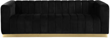 Load image into Gallery viewer, Marlon Black Velvet Sofa
