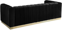 Load image into Gallery viewer, Marlon Black Velvet Sofa
