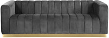 Load image into Gallery viewer, Marlon Grey Velvet Sofa
