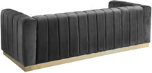 Load image into Gallery viewer, Marlon Grey Velvet Sofa
