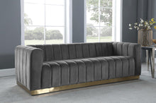 Load image into Gallery viewer, Marlon Grey Velvet Sofa
