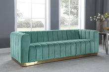Load image into Gallery viewer, Marlon Mint Velvet Sofa
