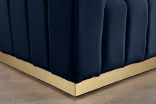 Load image into Gallery viewer, Marlon Navy Velvet Chair
