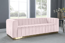 Load image into Gallery viewer, Marlon Pink Velvet Sofa
