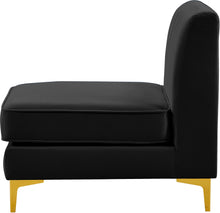 Load image into Gallery viewer, Alina Black Velvet Armless Chair
